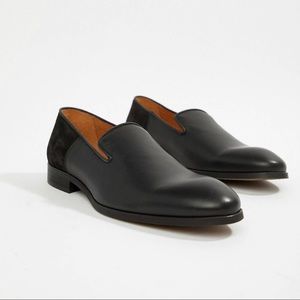 ASOS | Zign | Slipper Loafers in Black Leather and Suede